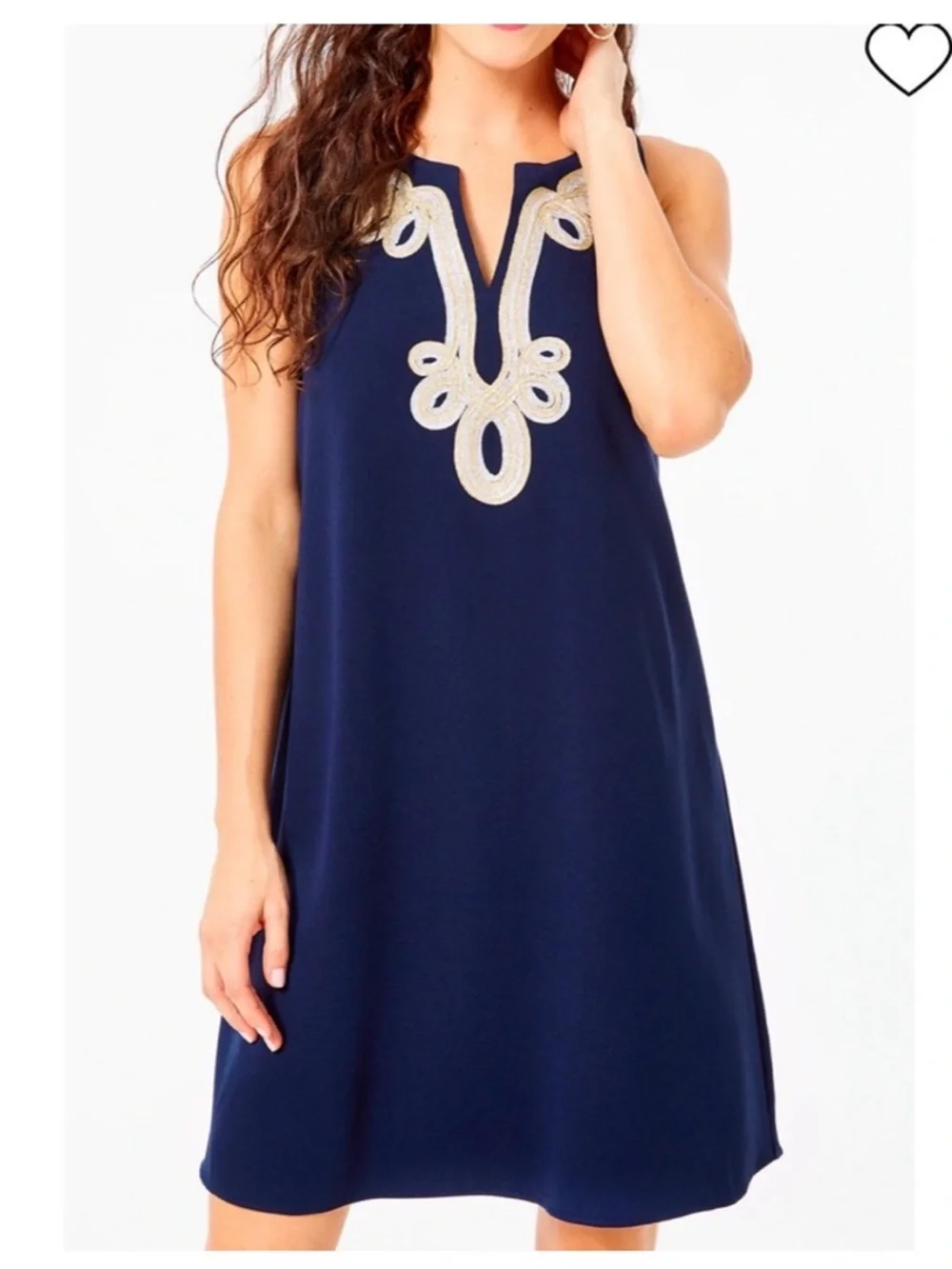 Lilly Pulitzer Cherlyn Soft Shift Dress Navy - Picture 1 of 8